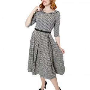 Collectif Ethel Swing Houndstooth Dress